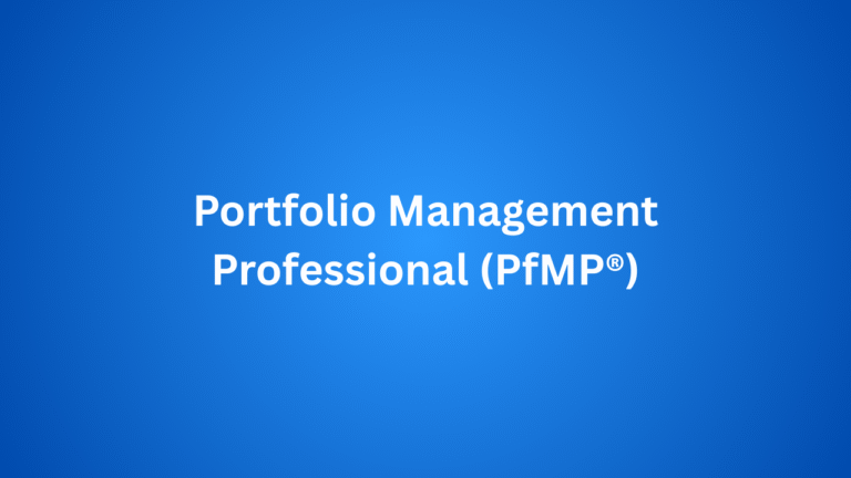 Portfolio Management Professional (PfMP®)