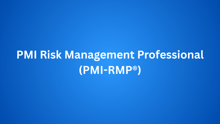 PMI Risk Management Professional (PMI-RMP®)